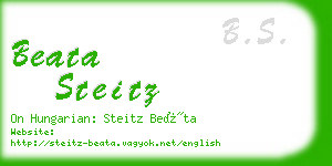 beata steitz business card